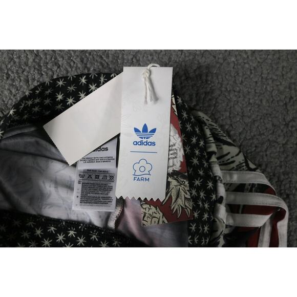 New Adidas x Farm Rio Leggings 2XS Pineapple Tropical Print Pull On - Picture 7 of 10